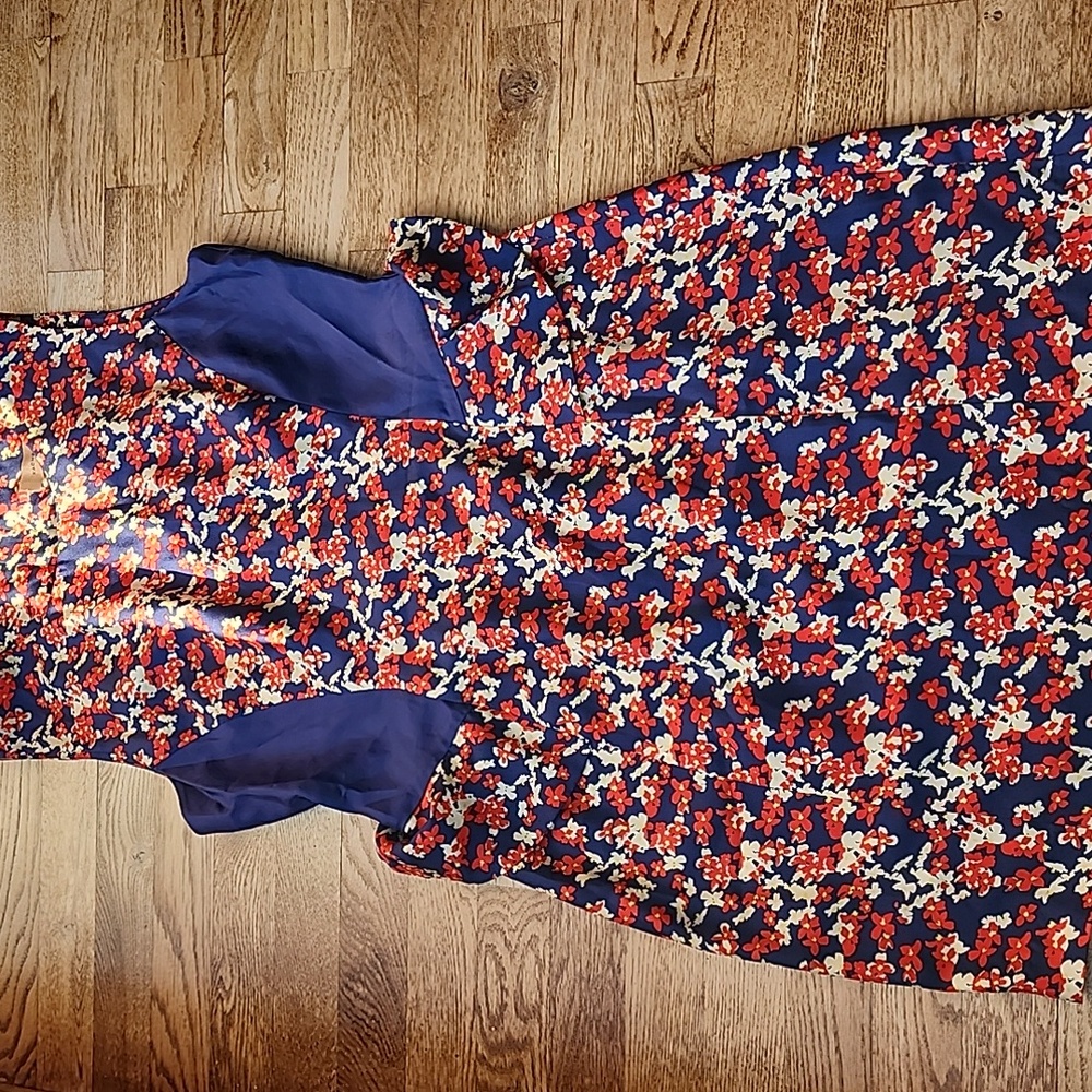 (8) Kachel Anthropologie Silk Floral Sleeveless Dress Occassion Vacation Luxury